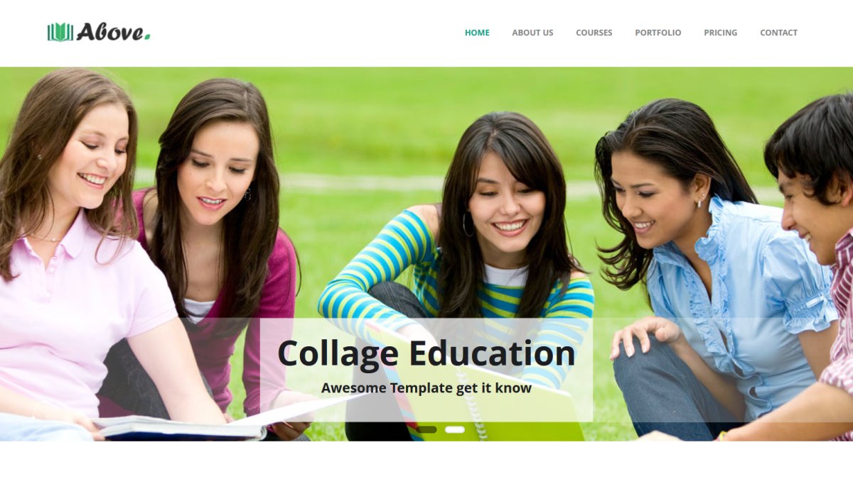 Above Educational Bootstrap Responsive Template